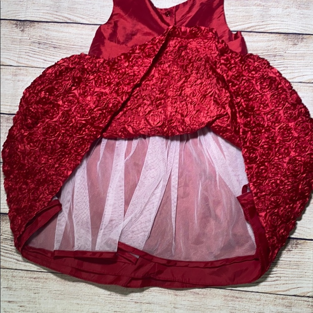 Adorable Red Flower Holiday Dress - Picture 6 of 7